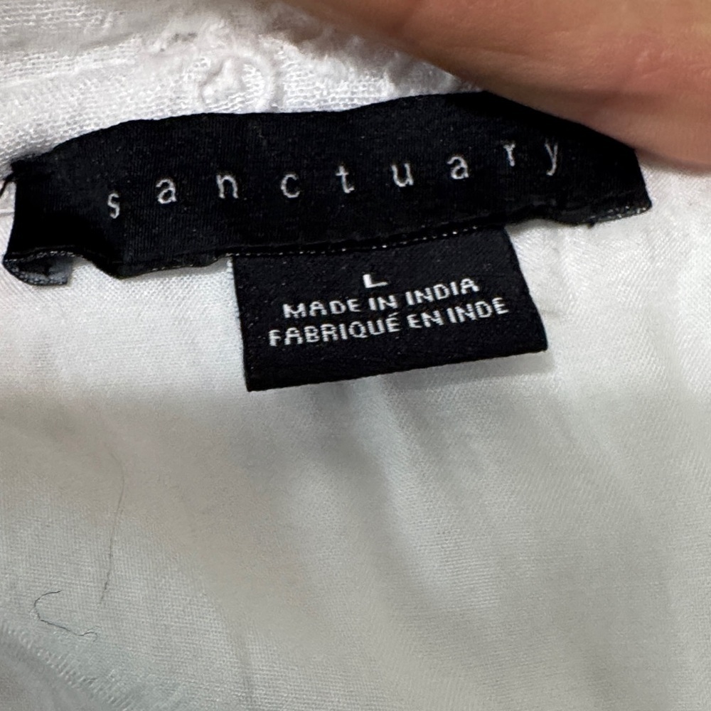 Sanctuary EUC❤️White Eyelet Blouse On/Off shoulders. - Picture 12 of 12